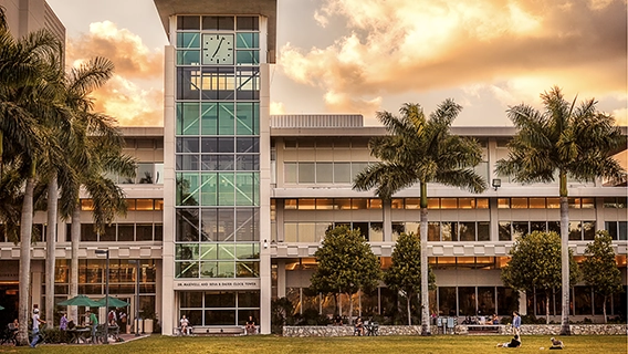 Richter Center at sunset